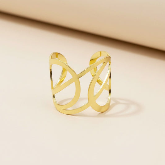 18k Gold Filled Intertwined Ring | Interlocking Elegance
