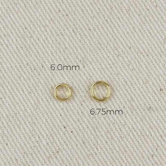 18K Gold Filled Open Round Bail - Click & Lock