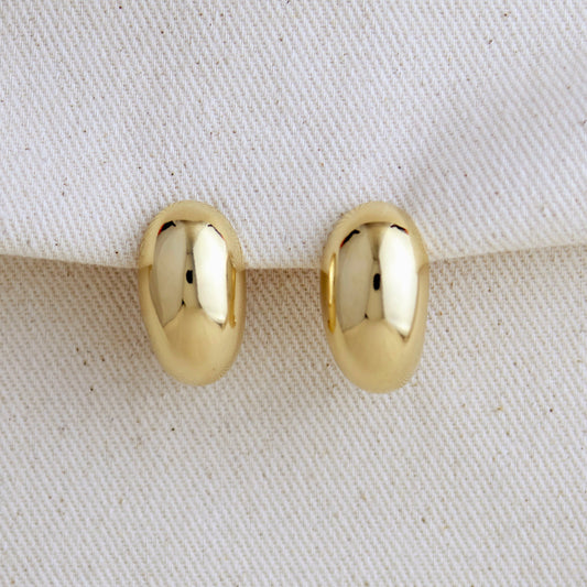 18k Gold Filled Dome Earrings