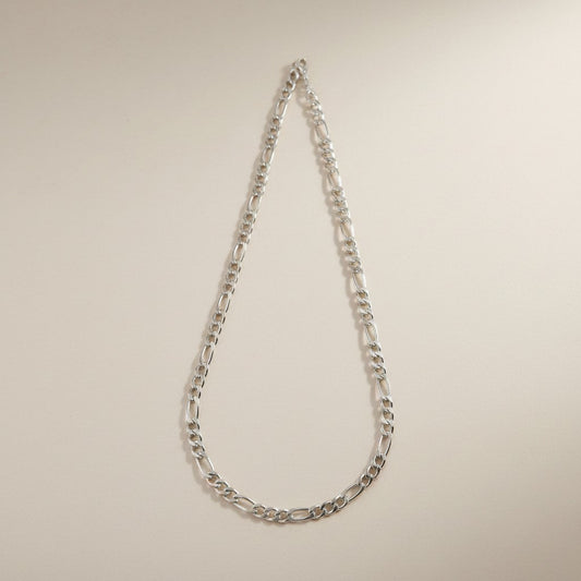 ⛓️ Sterling Silver 7.4mm Figaro Chain — Three Links of Power. One of Precision. All Italian.