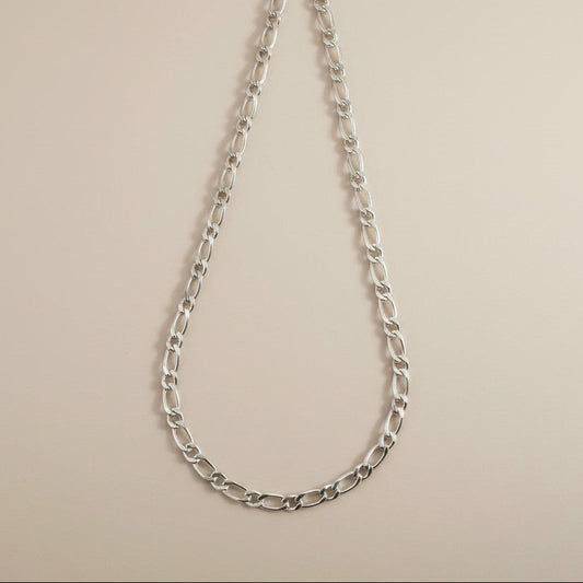 Sterling Silver 7.3mm Figaro Chain — Italian Authority, Worn With Confidence