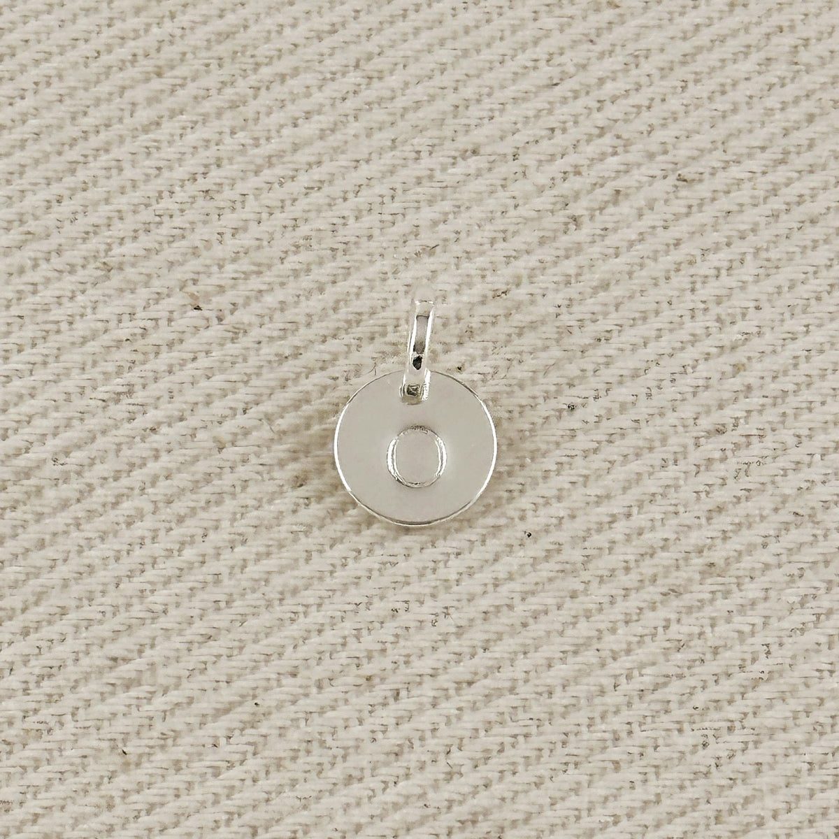 Silver Filled Stamped Tiny Initial Letter Charm