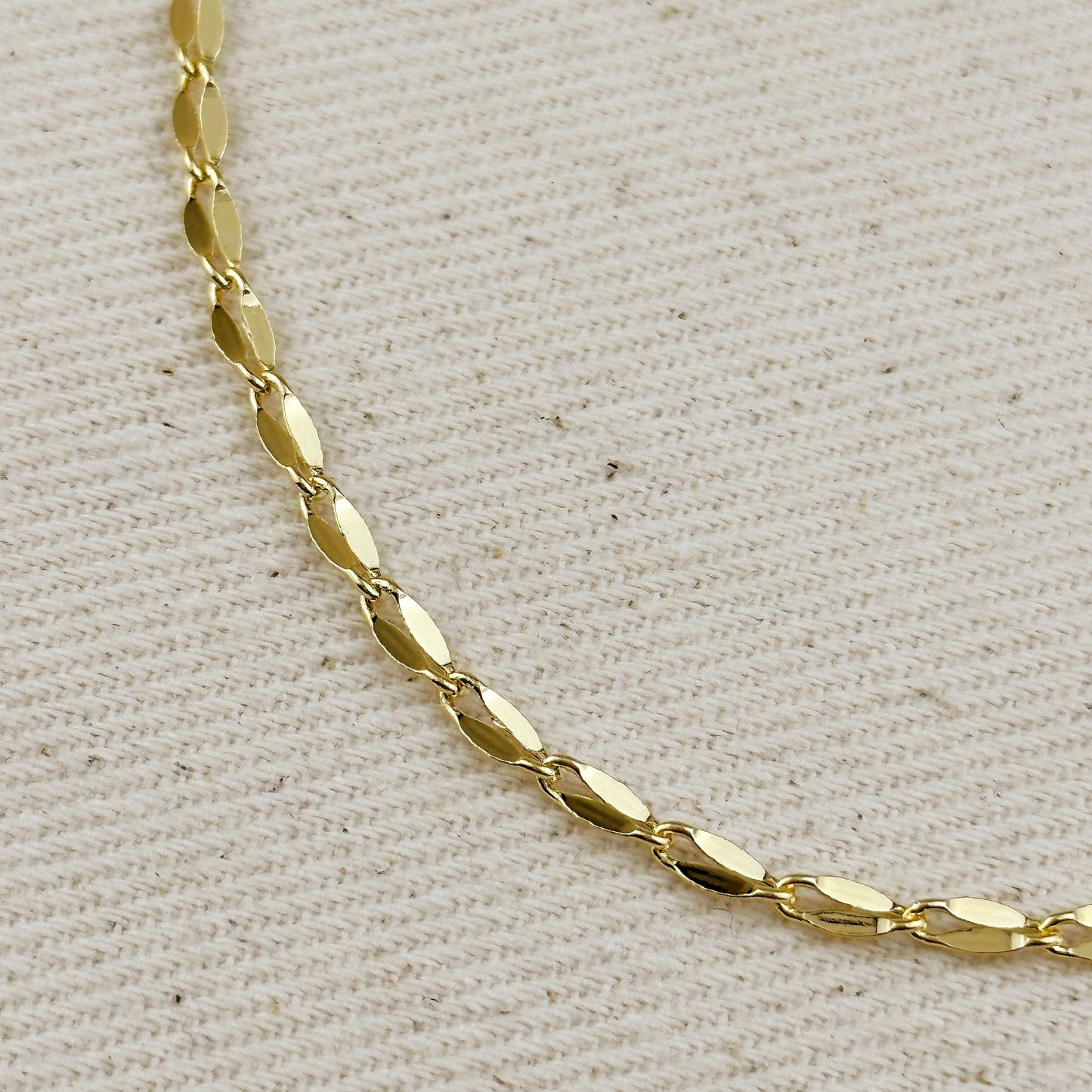 18k Gold Filled 3mm Fancy Chain Necklace