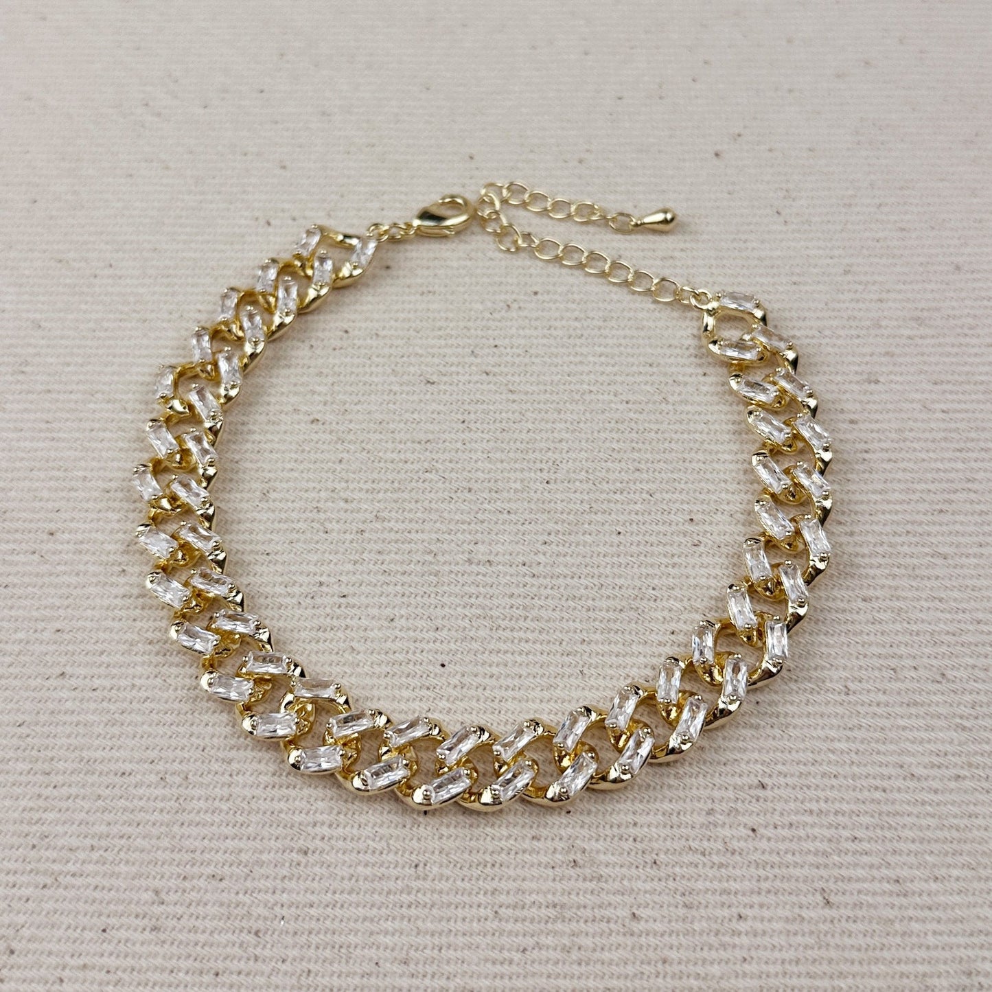 18k Gold Filled Iced Chunky Cuban Bracelet