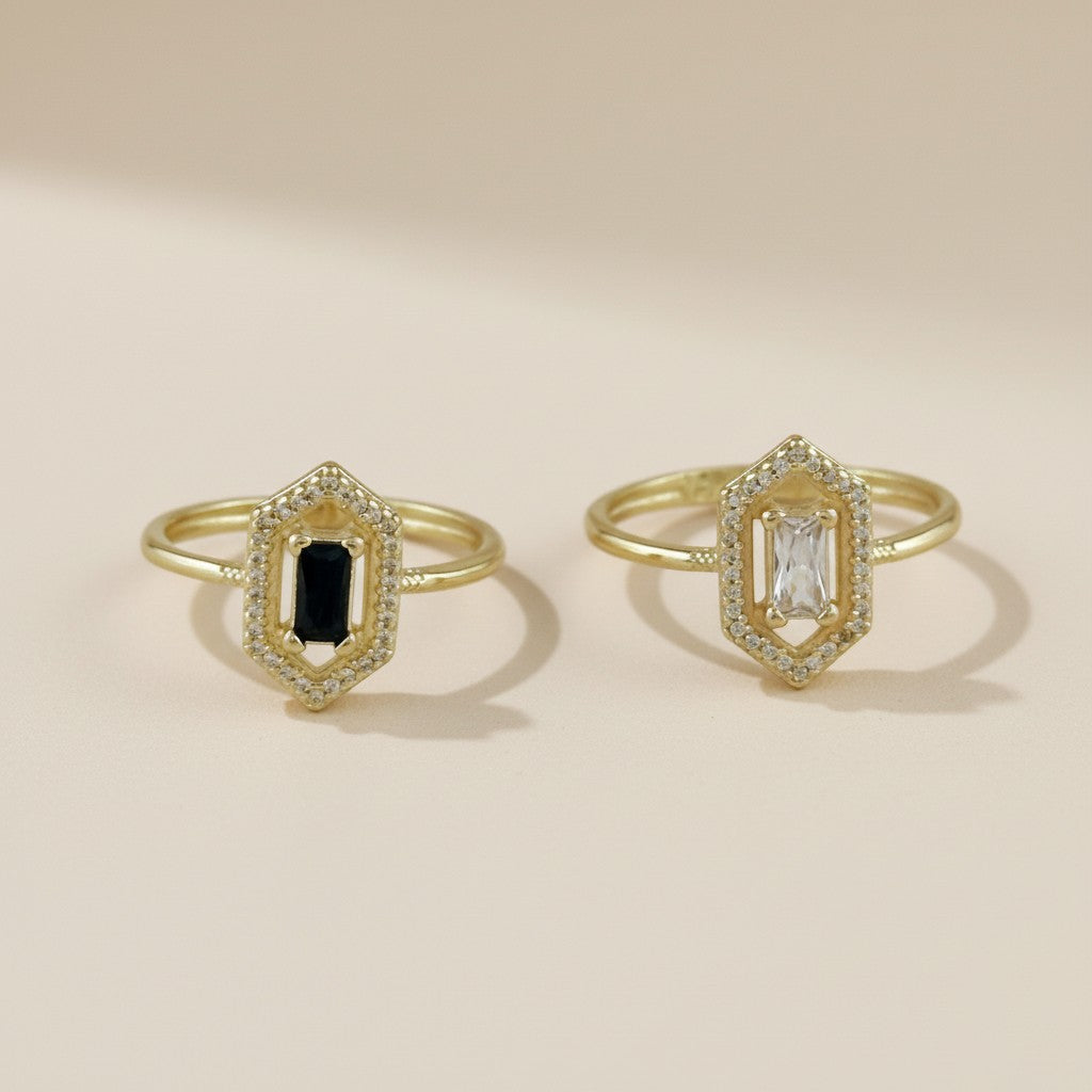 Elegant Baguette CZ Ring - Modern Statement Ring for Women