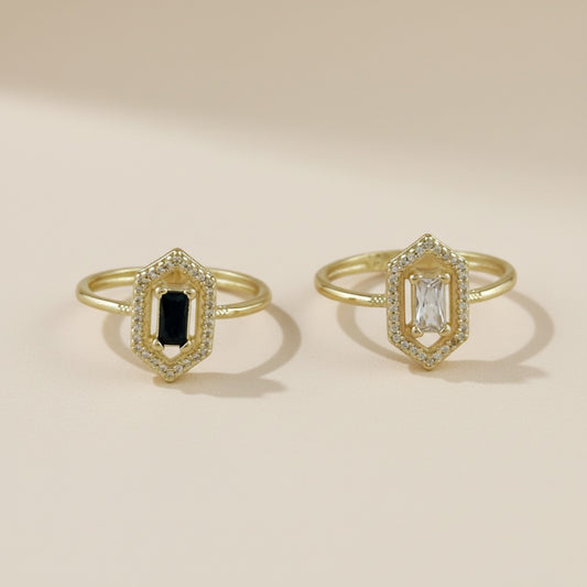 Elegant Baguette CZ Ring - Modern Statement Ring for Women