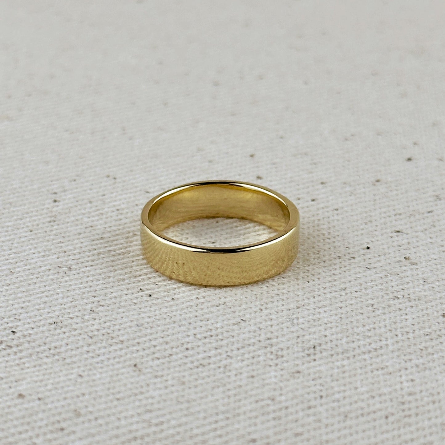 18k Gold Filled Polished Flat Band Ring