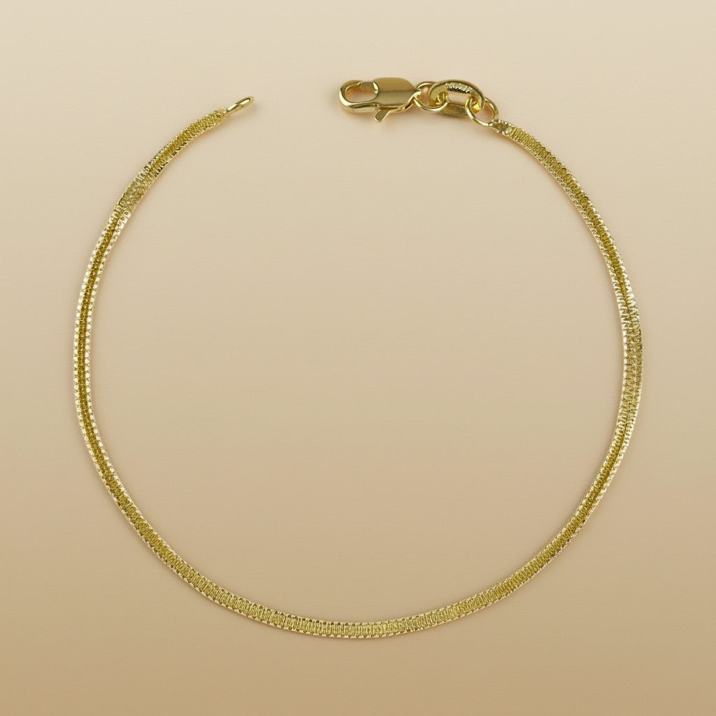 18k Gold Filled Square Rope Bracelet — Limited Production. Irreplaceable Once It's Gone.