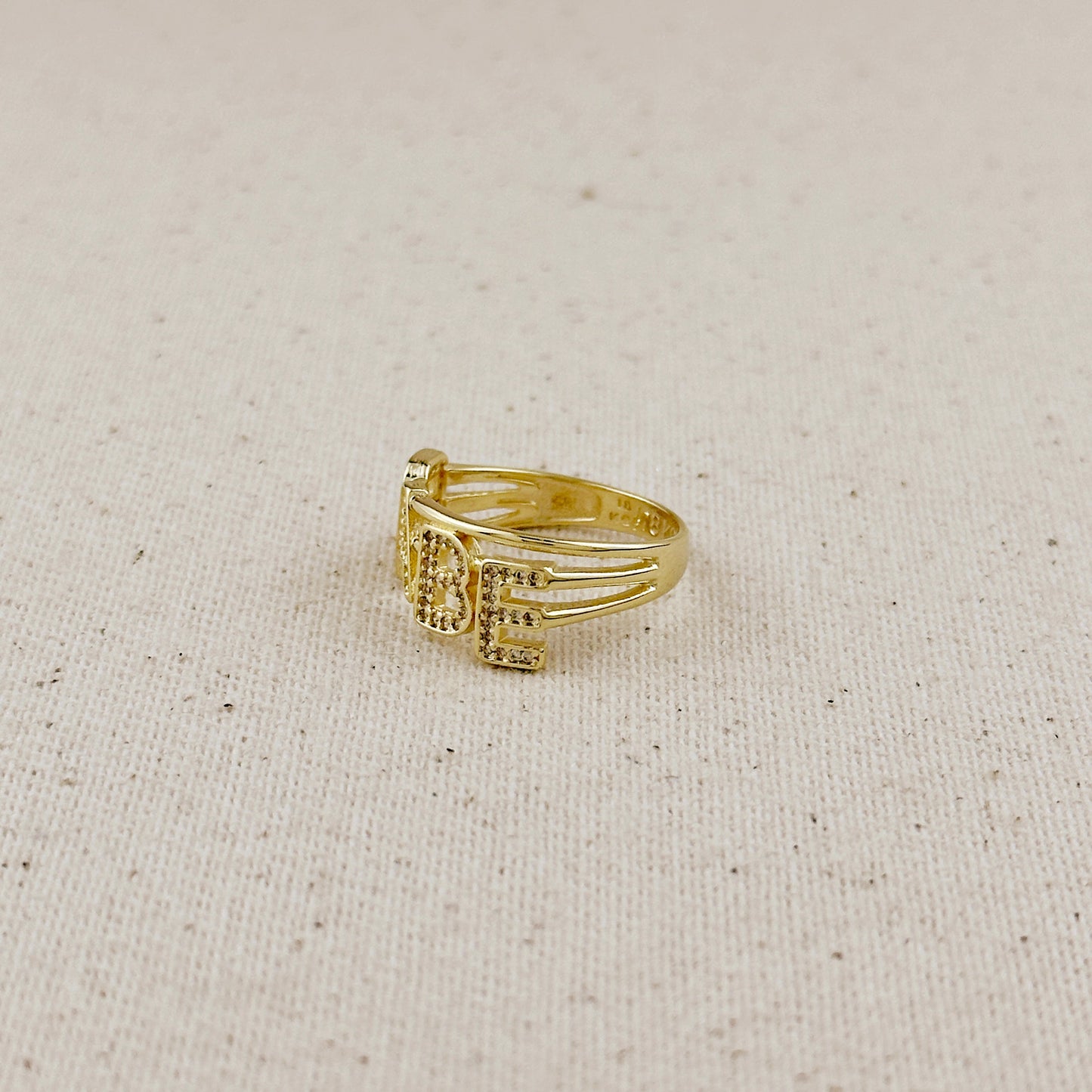 18k Gold Filled CZ Babe Ring