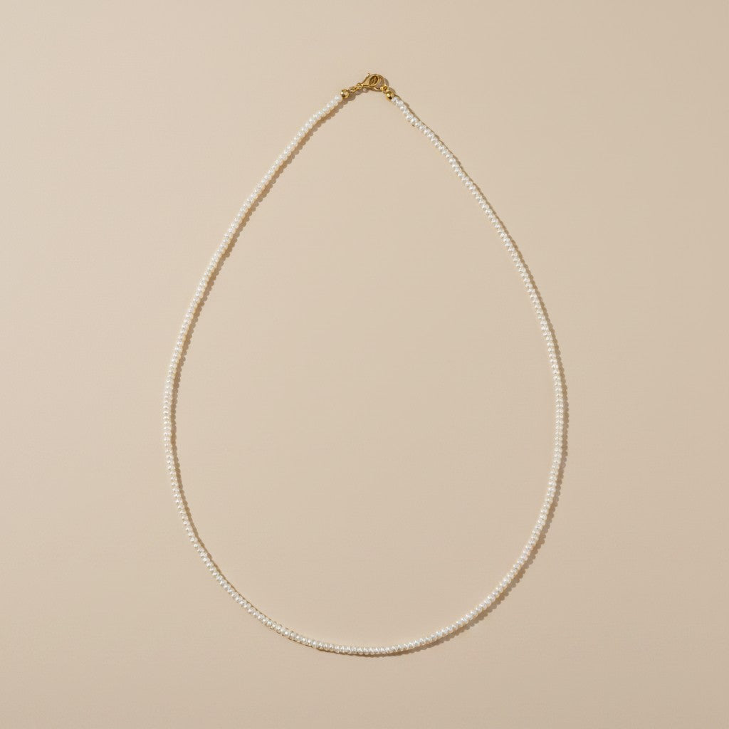 9k Gold Micro Freshwater Pearl Necklace | Understated Luxury