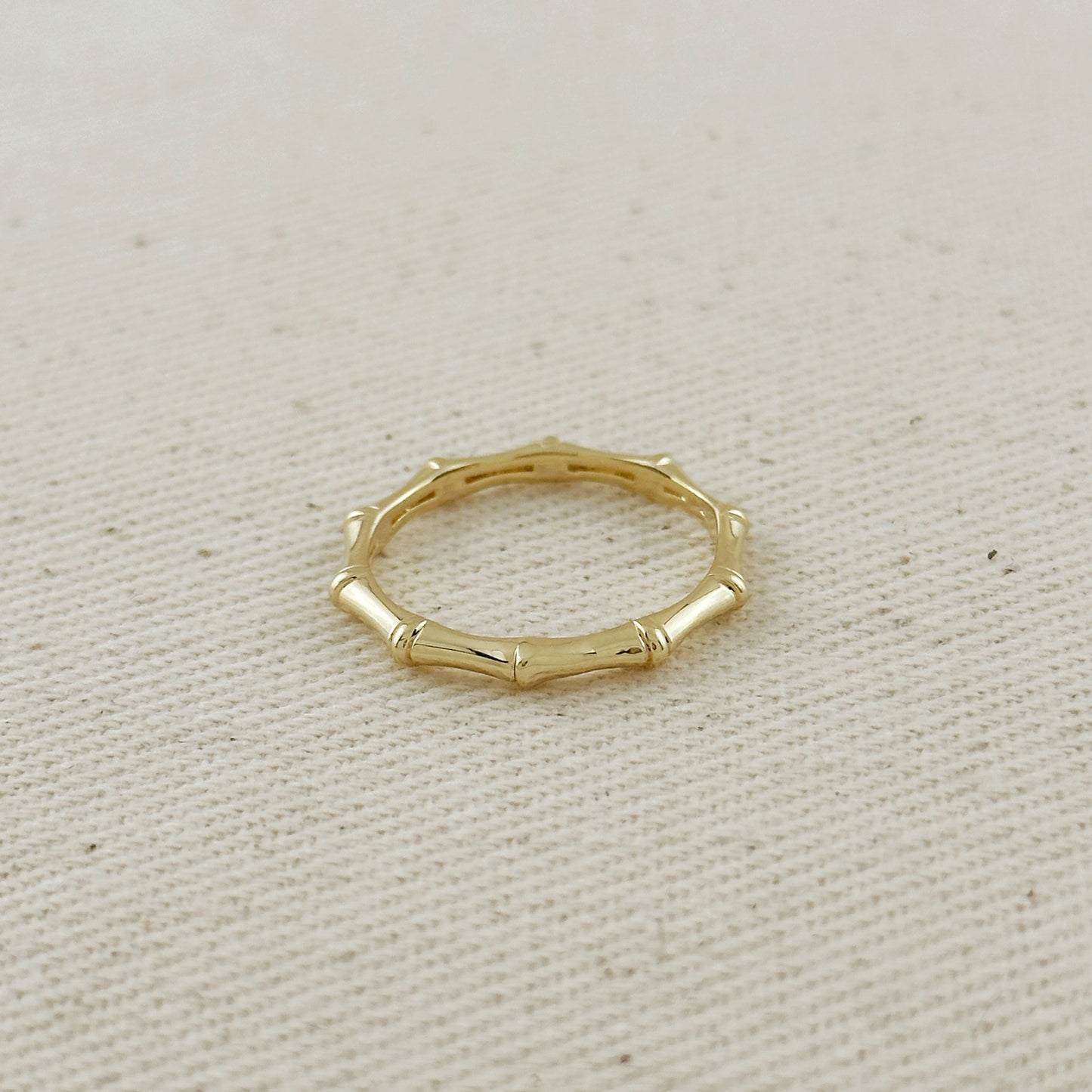 18k Gold Filled Bamboo Band Ring