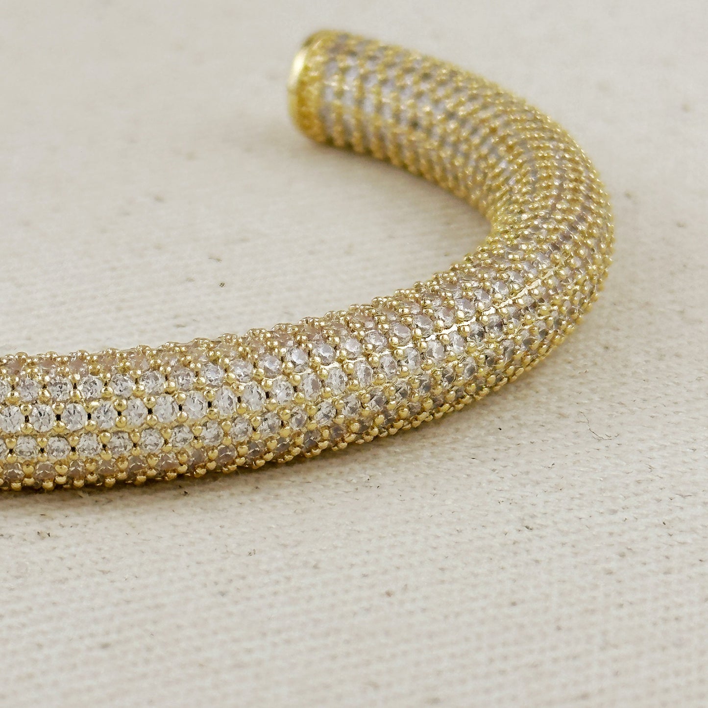 18k Gold Filled Iced Arm Cuff Bracelet