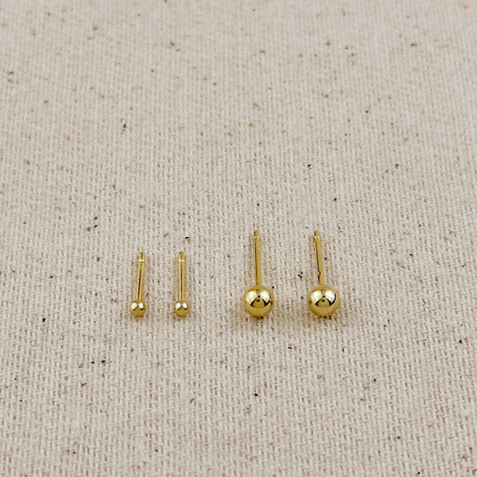 18k Gold Filled Ball Stud