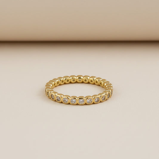 💍 18k Gold Filled CZ Eternity Band — Endless Sparkle, Timeless Meaning