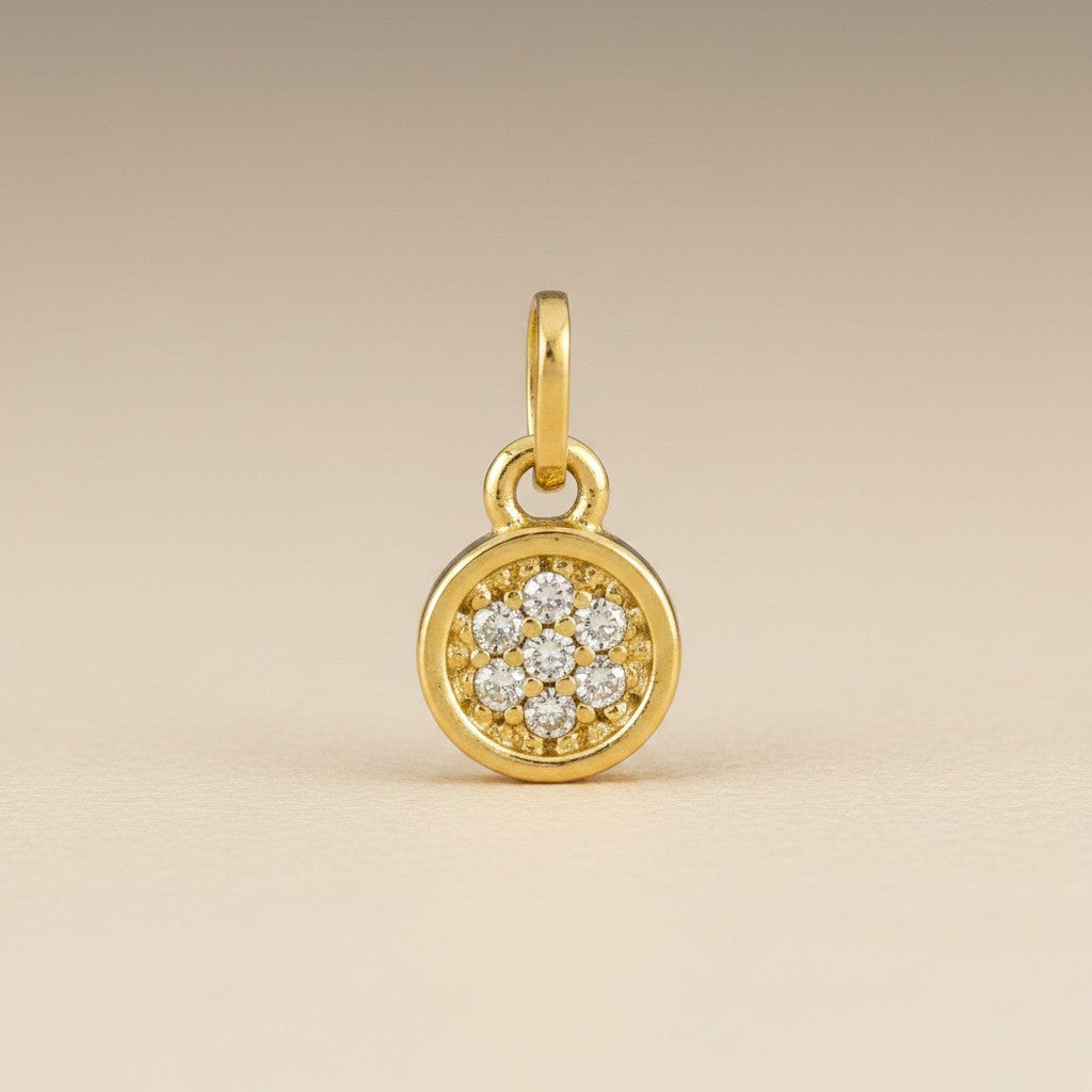 18k Gold Filled Pavé Disc Charm — The Charm That Adds Sparkle to Everything