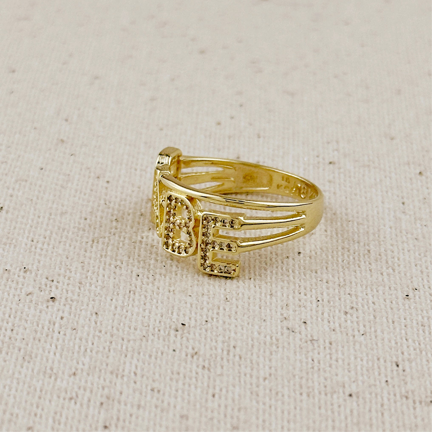 18k Gold Filled CZ Babe Ring