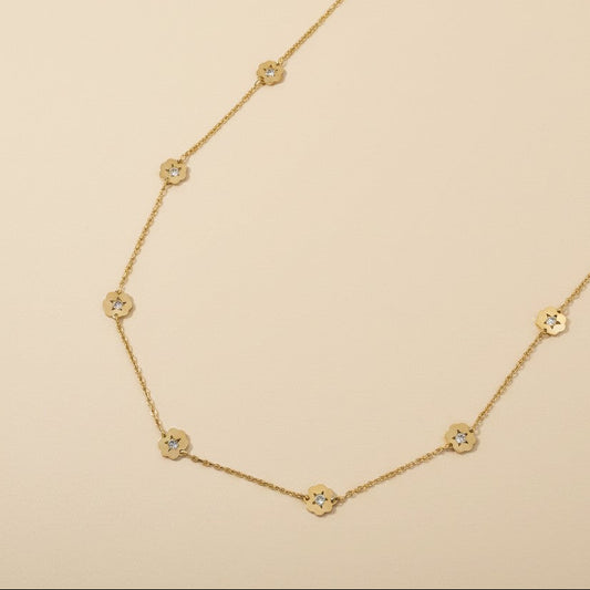 🌸 18k Gold Filled CZ Flower Belly Chain — A Garden at the Waist. Sparkling With Every Move.