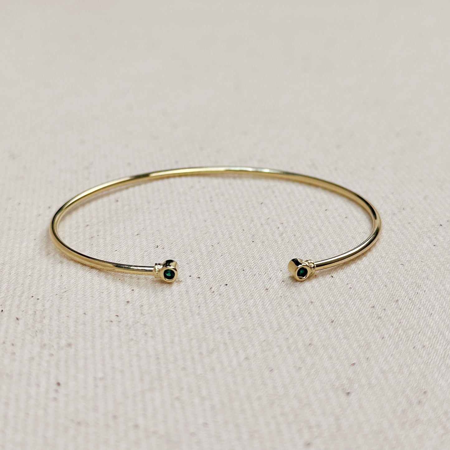 18k Gold Filled Open CZ Cuff Bracelet