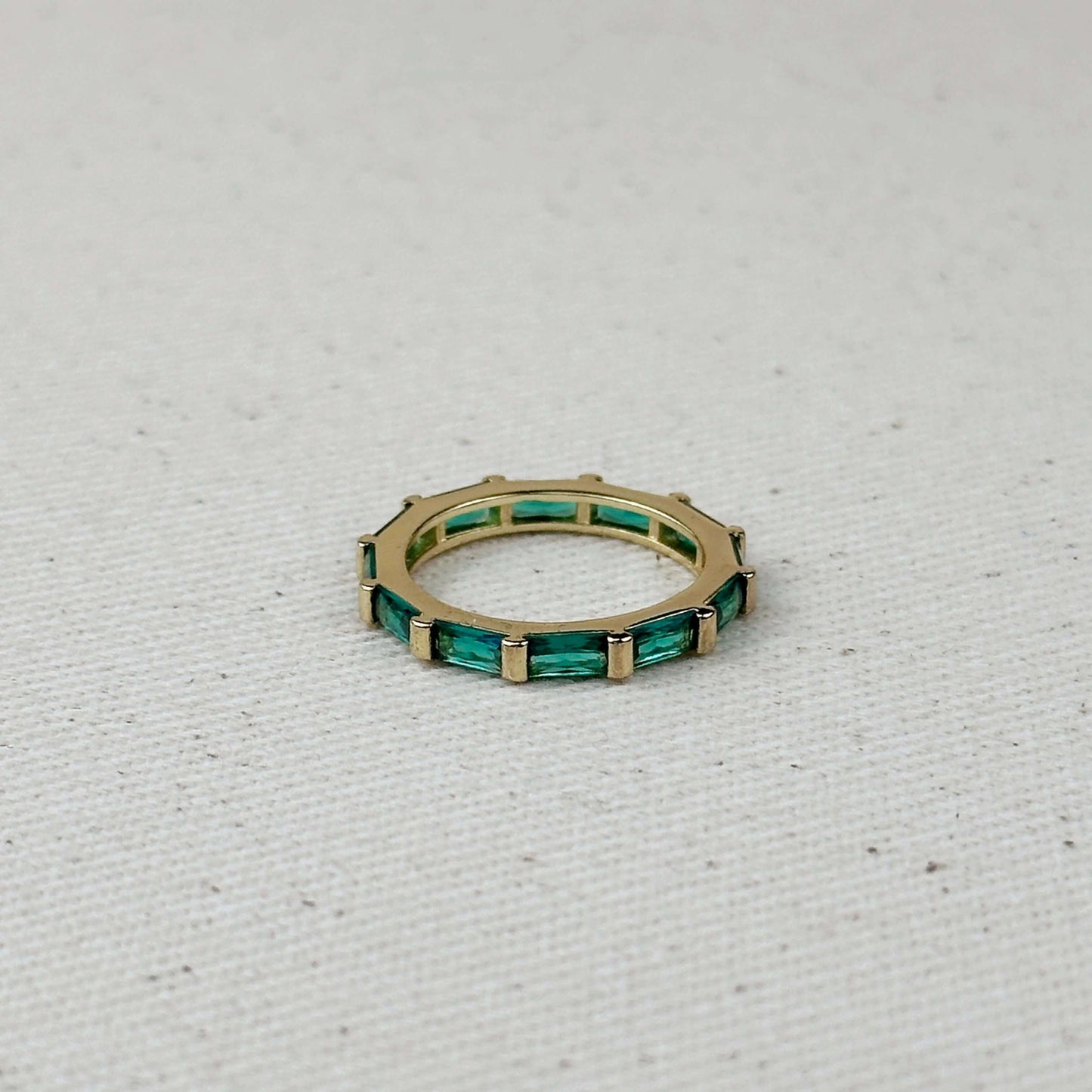 18k Gold Filled Baguette CZ Band Ring