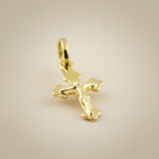 Mini Gold Crucifix Pendant for Women - Cross Necklace | Religious Jewelry