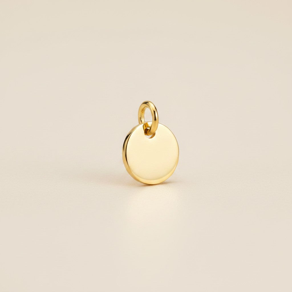 18k Gold Filled Blank Round 6mm Tag Findings
