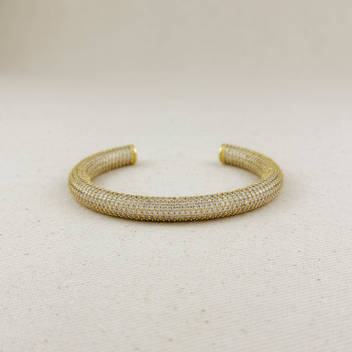 18k Gold Filled Iced Arm Cuff Bracelet