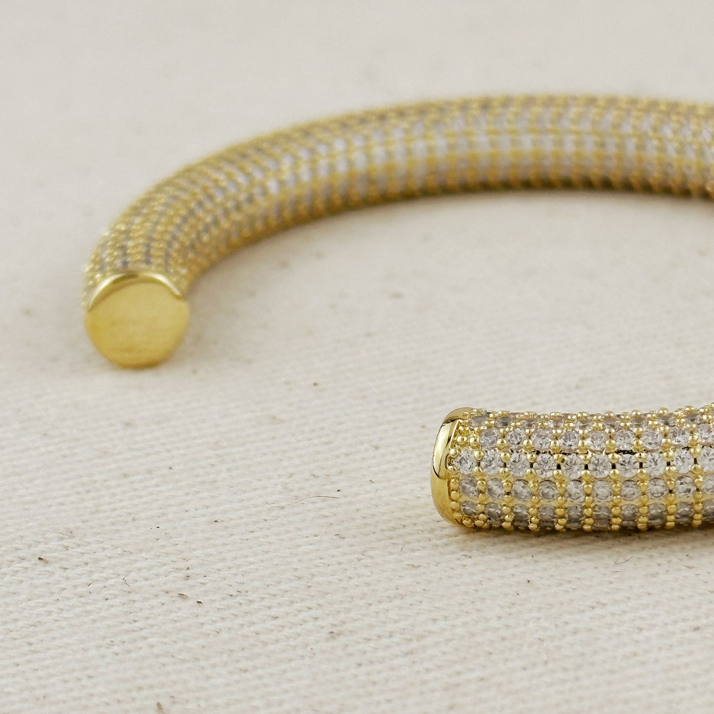 18k Gold Filled Iced Arm Cuff Bracelet