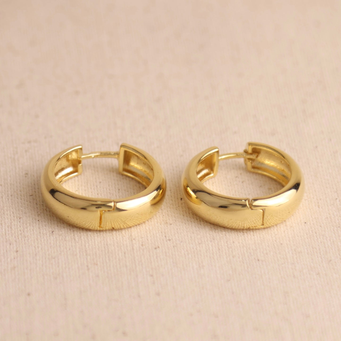 18k Gold Filled Chunky Hoop Earrings