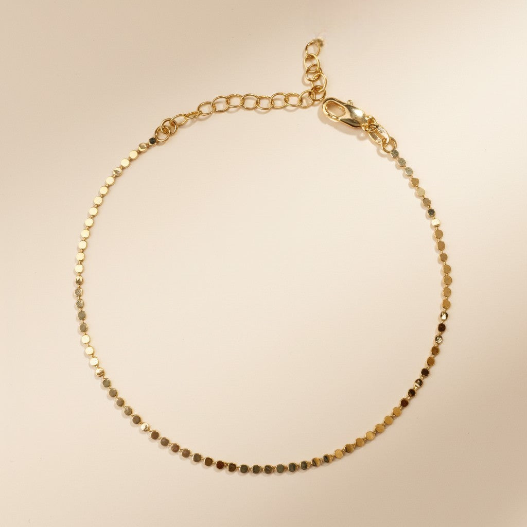 Chain Anklet - Dainty Dot Chain Ankle Bracelet for Women