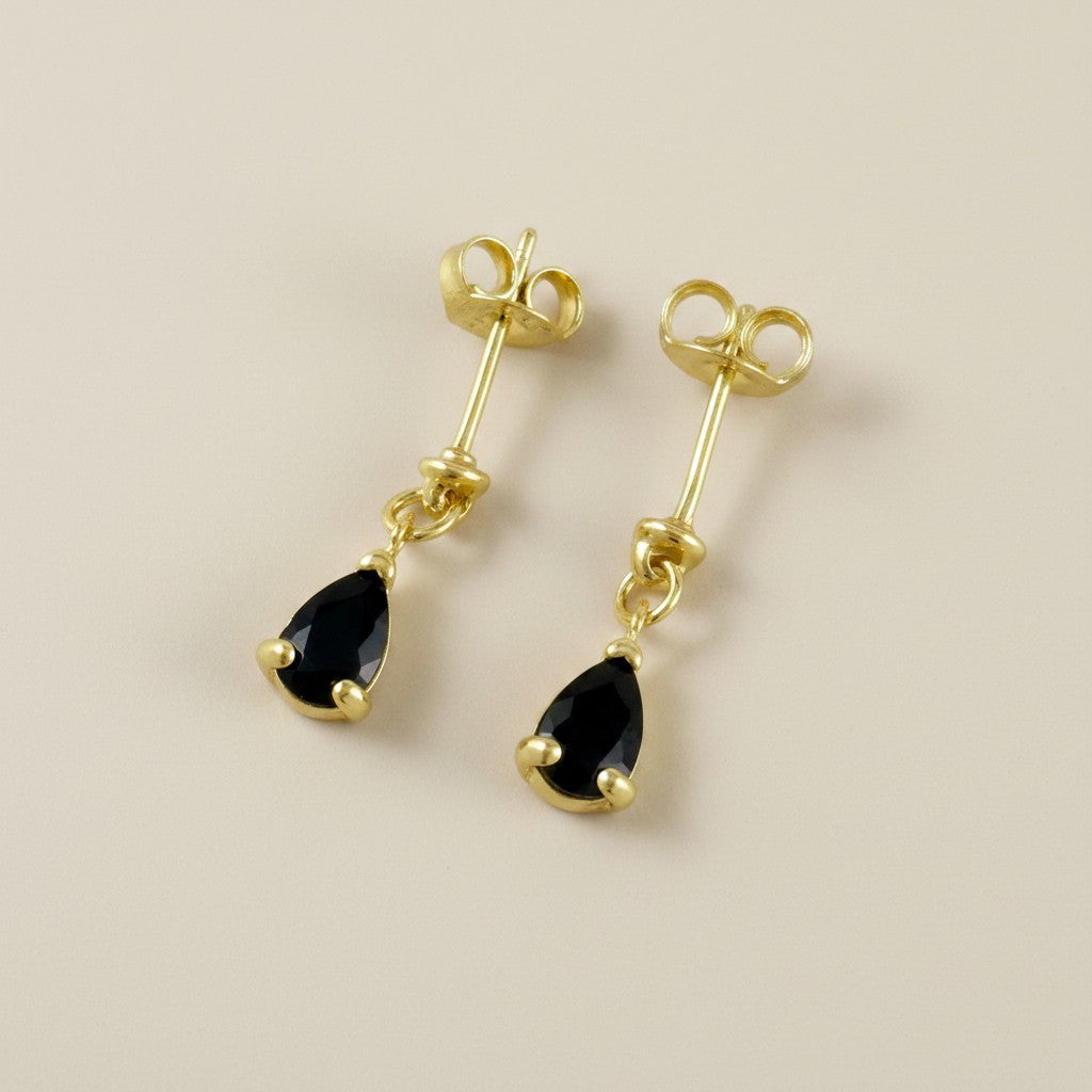 18k Gold Filled Colored CZ Teardrop  Earrings