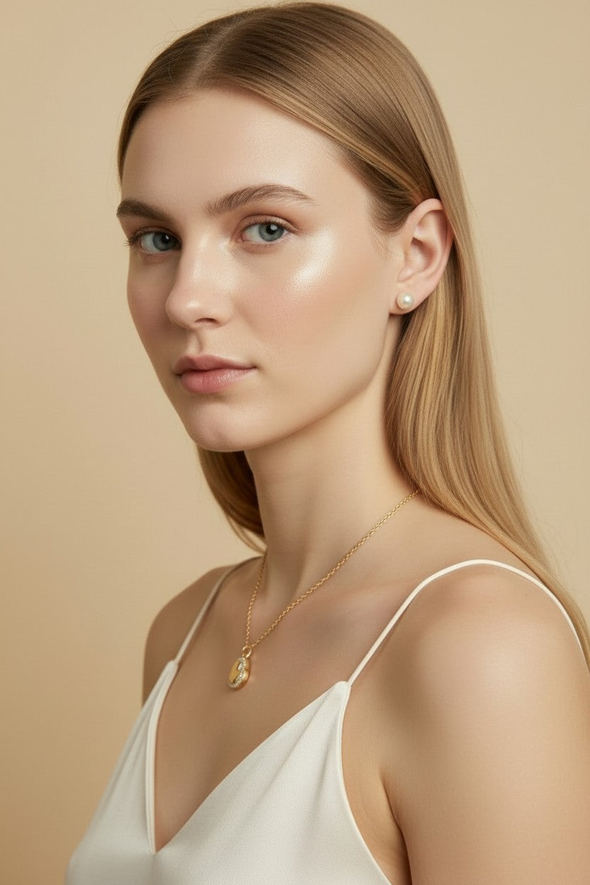 18k Gold Filled Heart Halo Pendant | Romantic Everyday Classic