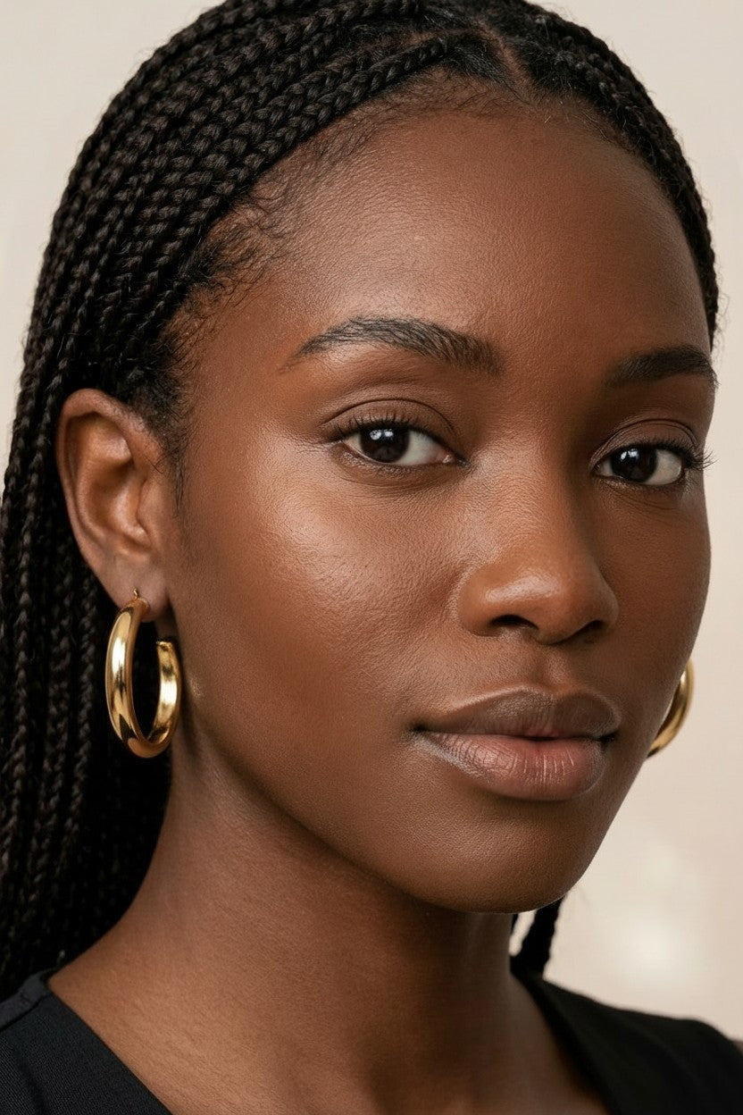 18k Gold Filled Polished Twisted Tube Hoop Earrings | Available in 4 Sizes
