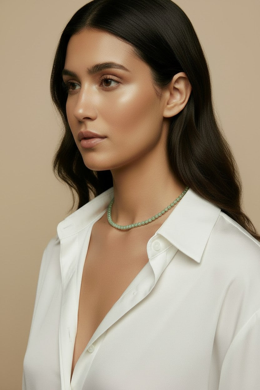18k Gold Filled 3mm Mint Cubic Zirconia Necklace