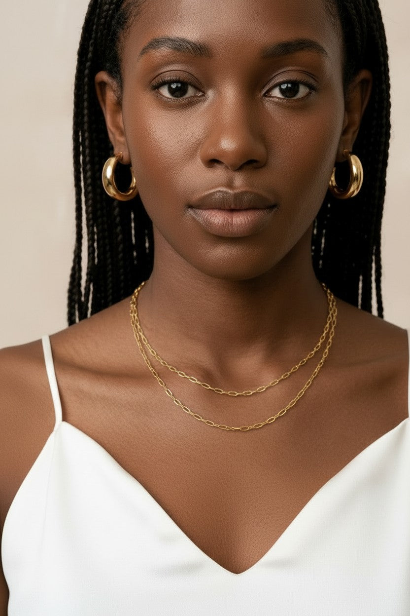 18k Gold Filled Link Chain Necklace | Premium Quality for Jewelry Making