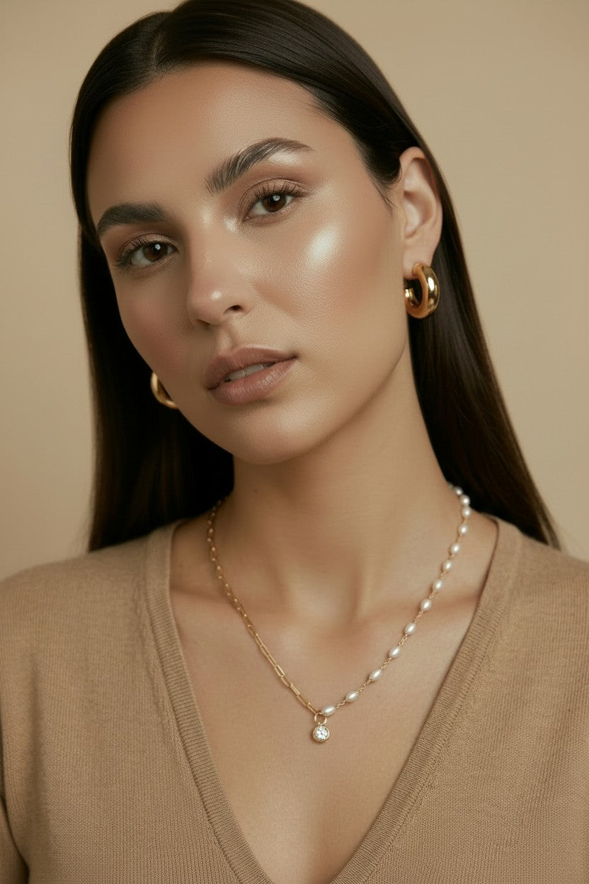 18k Gold Filled Chubby Short C-Hoop Earrings | The Hoop Everyone Asks About