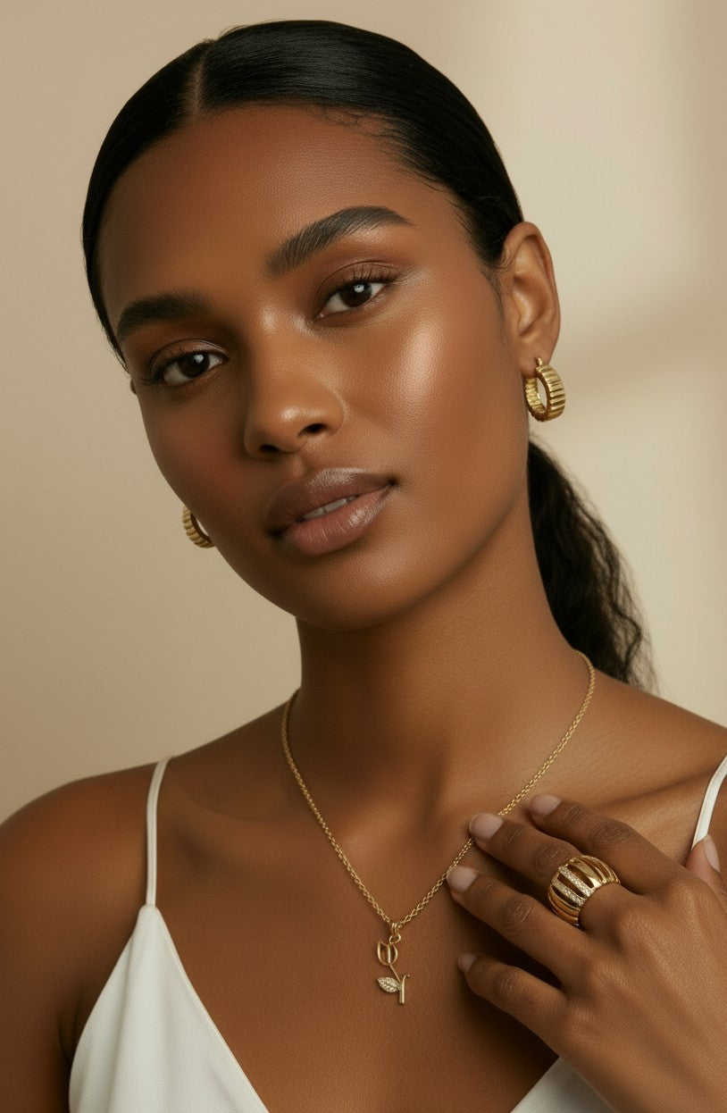 18k Gold Filled Micro Pavé CZ Statement Ring | Bold & Beautiful