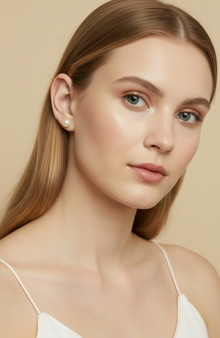18k Gold Filled Pear Stud Earrings | Classic Detail, Never Miss