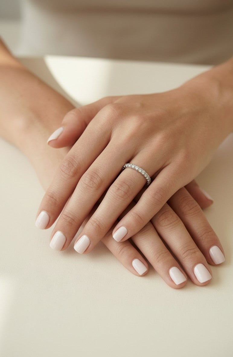💎 .925 Sterling Silver Moissanite Eternity Band — GRA Certified. Continuous Sparkle. Everlasting.