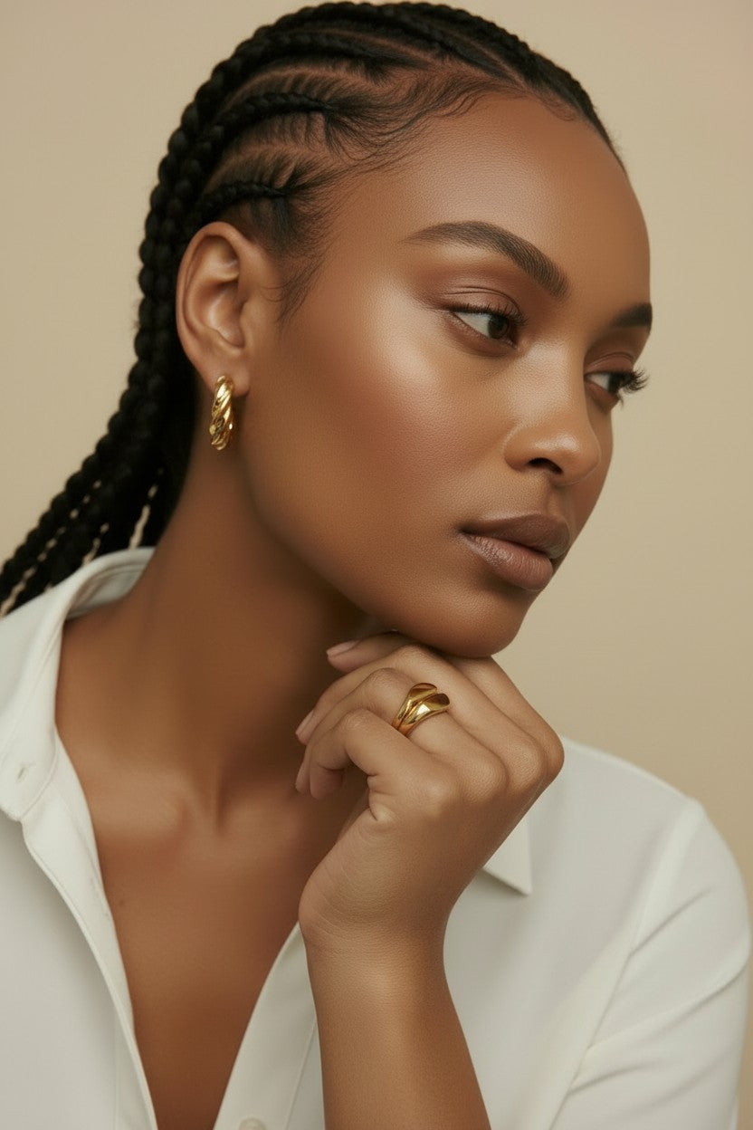 18k Gold Filled Twisted C-Hoop Earrings | See It, Want It, Need It