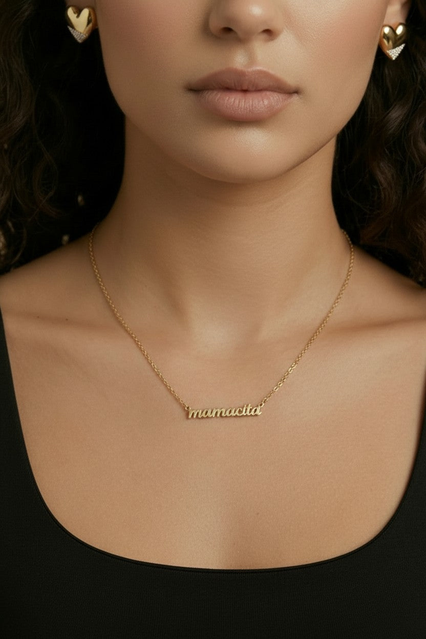 18k Gold Filled Mamacita Script Necklace | Confidence, Charm &amp; Spirit