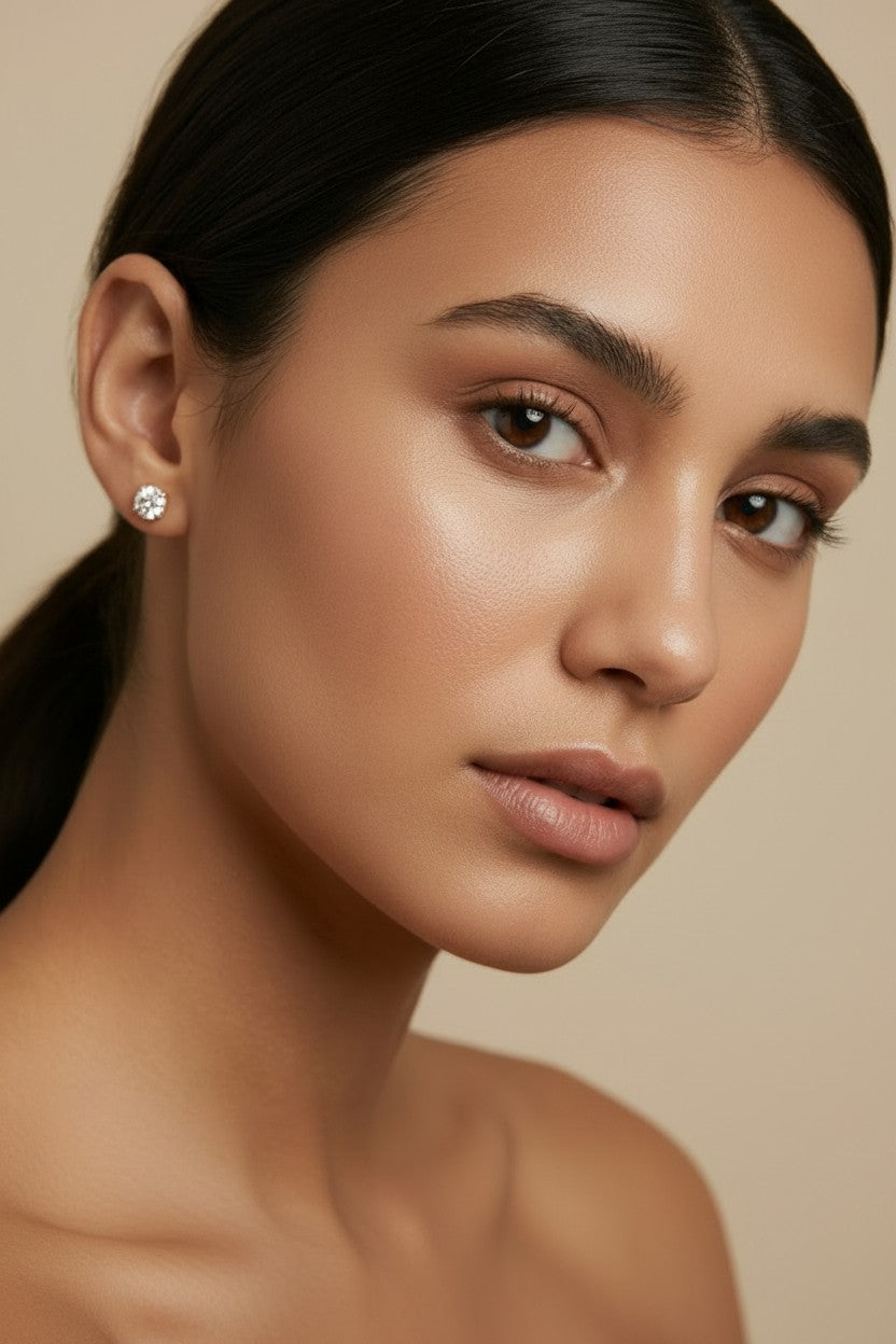 18k Gold Filled Dainty CZ Stud Earrings | Minimalist Everyday Essential