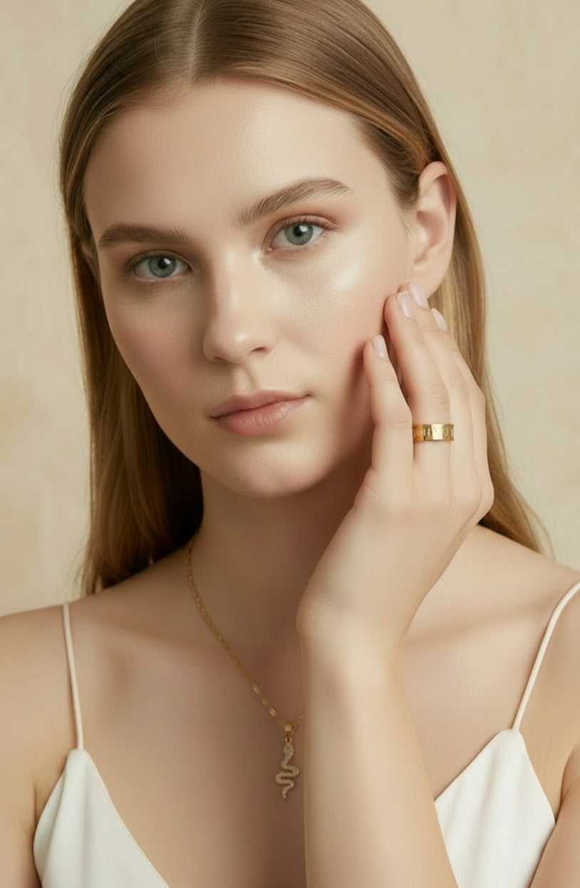 ✨ 18k Gold Filled Roman Numeral Band Ring — Ancient Numbers. Modern Band. Timeless Presence.