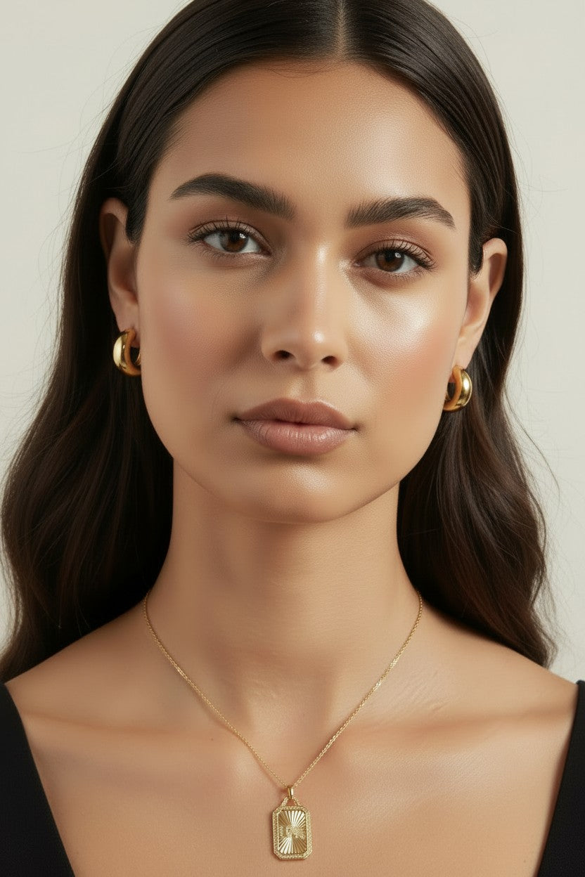 💛 18k Gold Filled Vintage Love Plaque Necklace — The Word That Matters Most, Worn Largest.