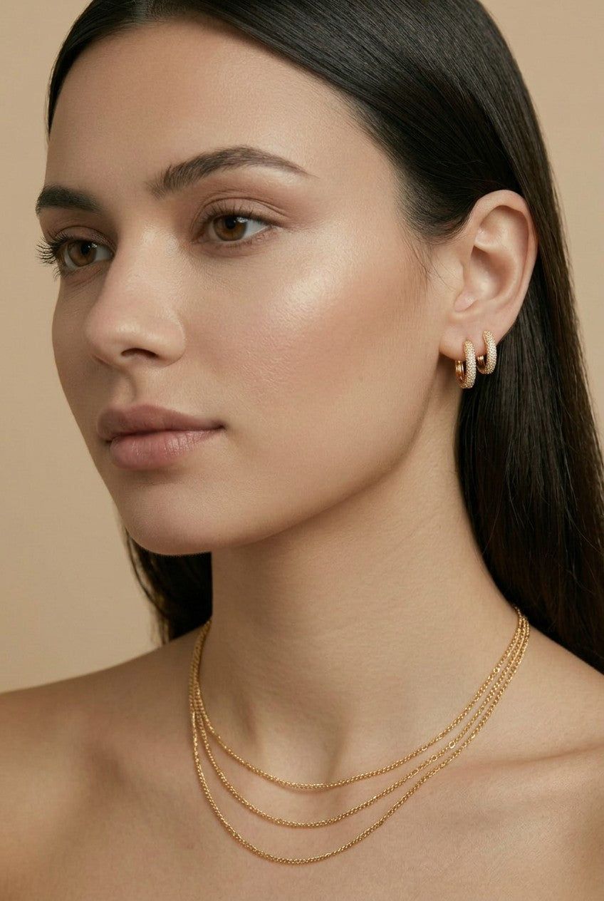 18k Gold Filled 2mm Rounded Figaro Chain Necklace | Classic Italian-Inspired Design