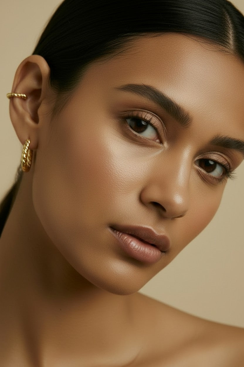 18k Gold Filled Twisted Ear Cuff | Delicate Everyday Edge