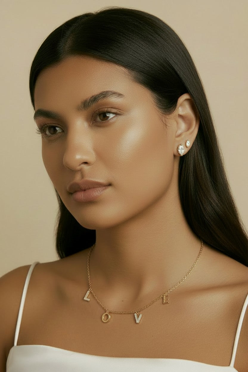 18k Gold Filled Vintage Marquise CZ Stackable Earrings | Elegant Ear Stacking Essential
