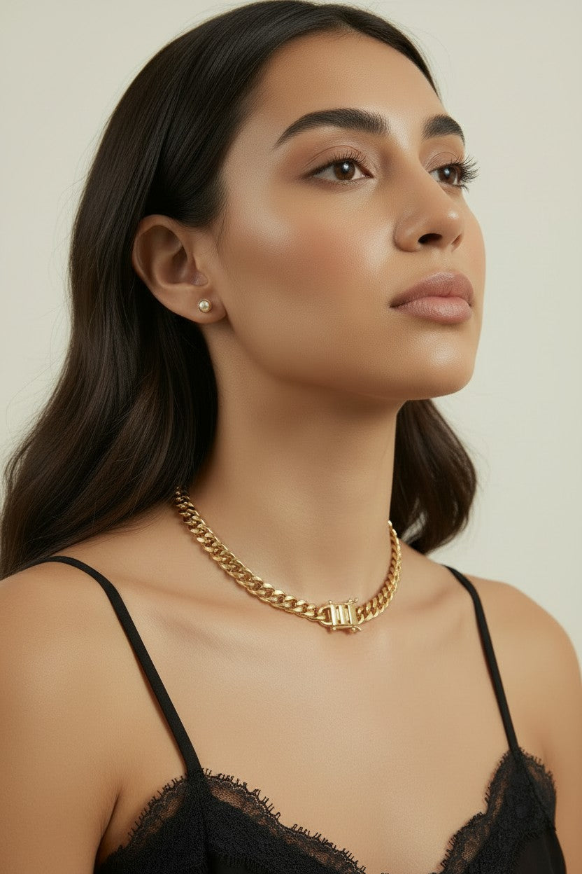 18k Gold Filled 7mm Chunky Cuban Necklace | Bold, Secure, Built to Last