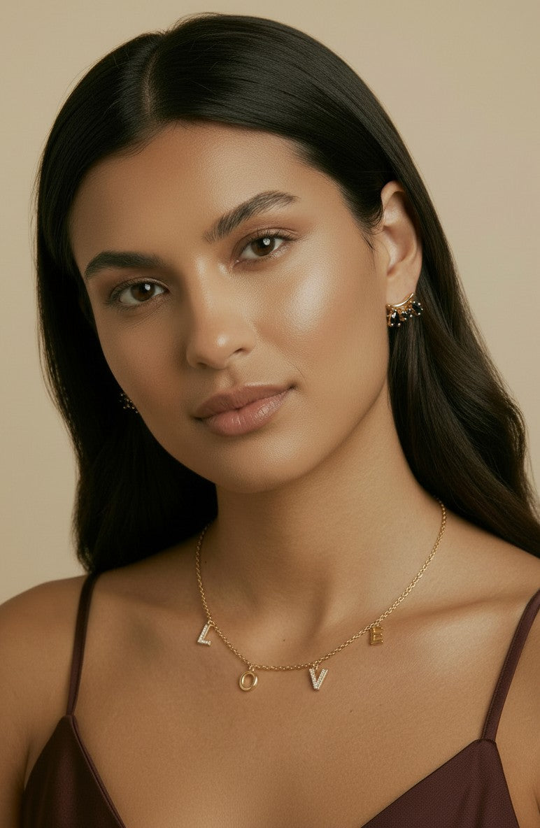 18k Gold Filled Triple Line Beaded C-Hoop Earrings | Bold &amp; Sophisticated