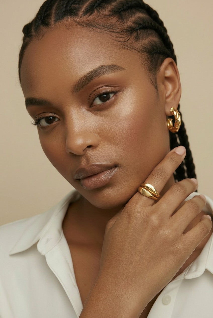 18k Gold Filled Twisted C-Hoop Earrings | See It, Want It, Need It