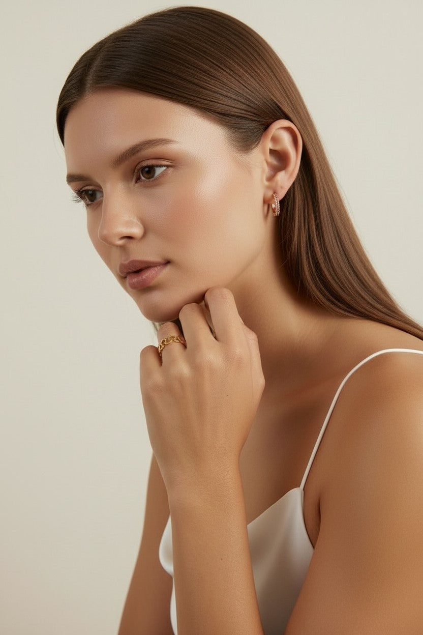 18k Gold Filled Open Wave Ring | Playful Sculptural Texture